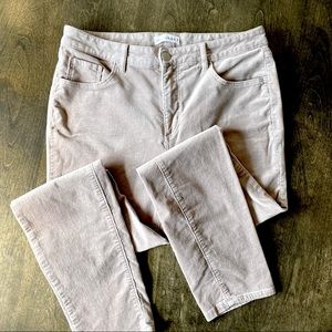 Loft Curvy High Waist Skinny Corduroy Pants, Taupe, 31/12